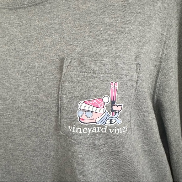 Vineyard Vines Apres Ski Whale Winter Long Sleeve T-Shirt Size XL - Picture 5 of 11